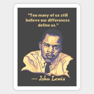 John Lewis Portrait and Quote Magnet